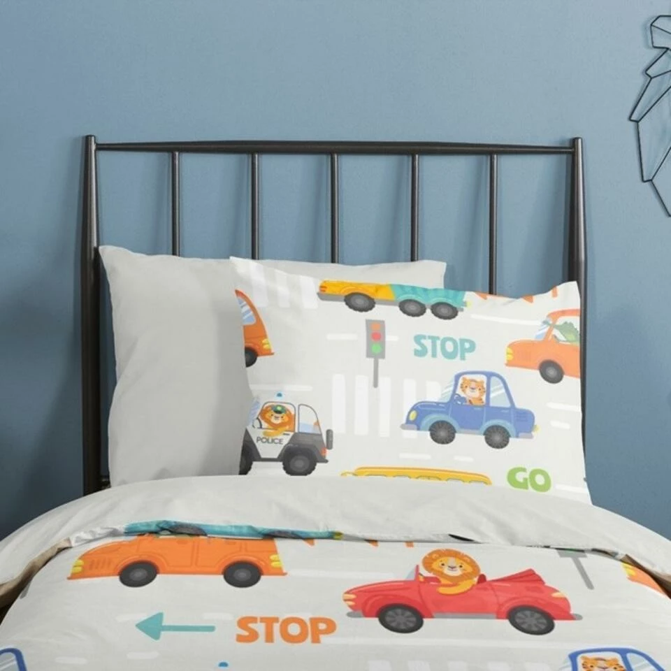 Good Morning Dekbedovertrek "Trafic" - Multi - (100x135 Cm) 5 Good Morning Dekbedovertrek "Trafic" - Multi - (100x135 Cm) - Afbeelding 3