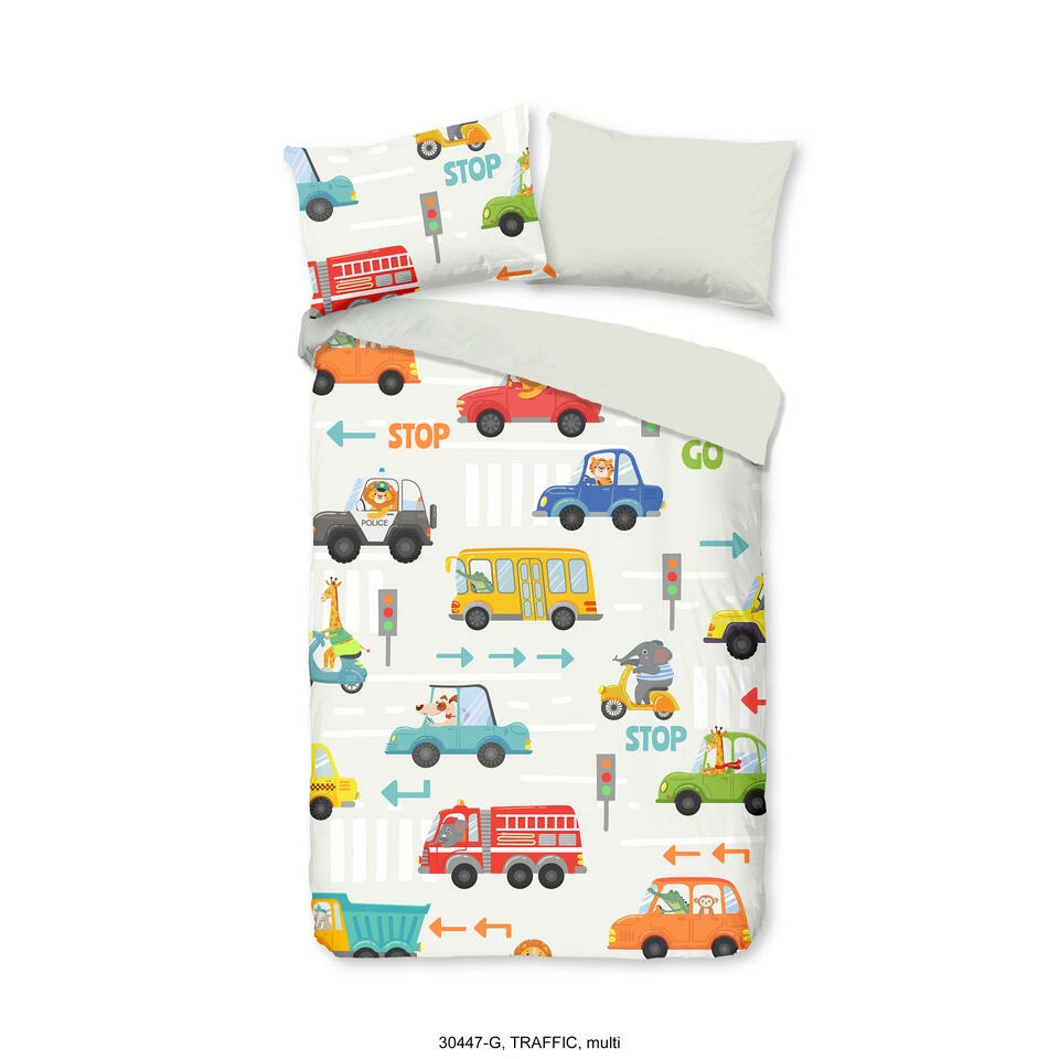 Good Morning Dekbedovertrek "Trafic" - Multi - (100x135 Cm) 3 Good Morning Dekbedovertrek "Trafic" - Multi - (100x135 Cm)