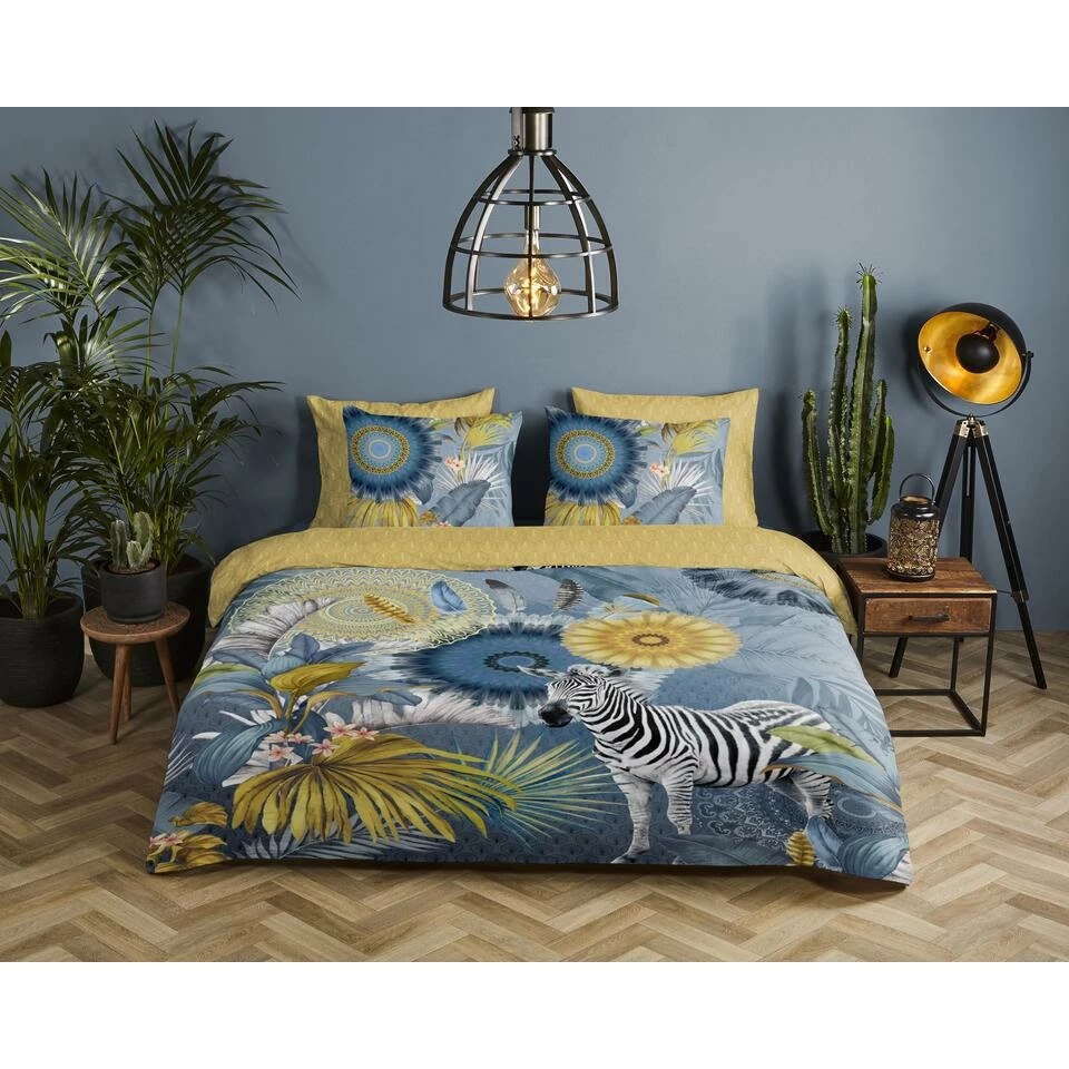 HIP Dekbedovertrek "Laska" - Blauw - (240x220 Cm) 4 HIP Dekbedovertrek "Laska" - Blauw - (240x220 Cm) - Afbeelding 2