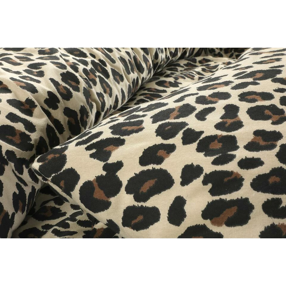 Day Dream Flanel Dekbedovertrek Panter - 240x200/220cm - Bruin 5 Day Dream Flanel Dekbedovertrek Panter - 240x200/220cm - Bruin - Afbeelding 3