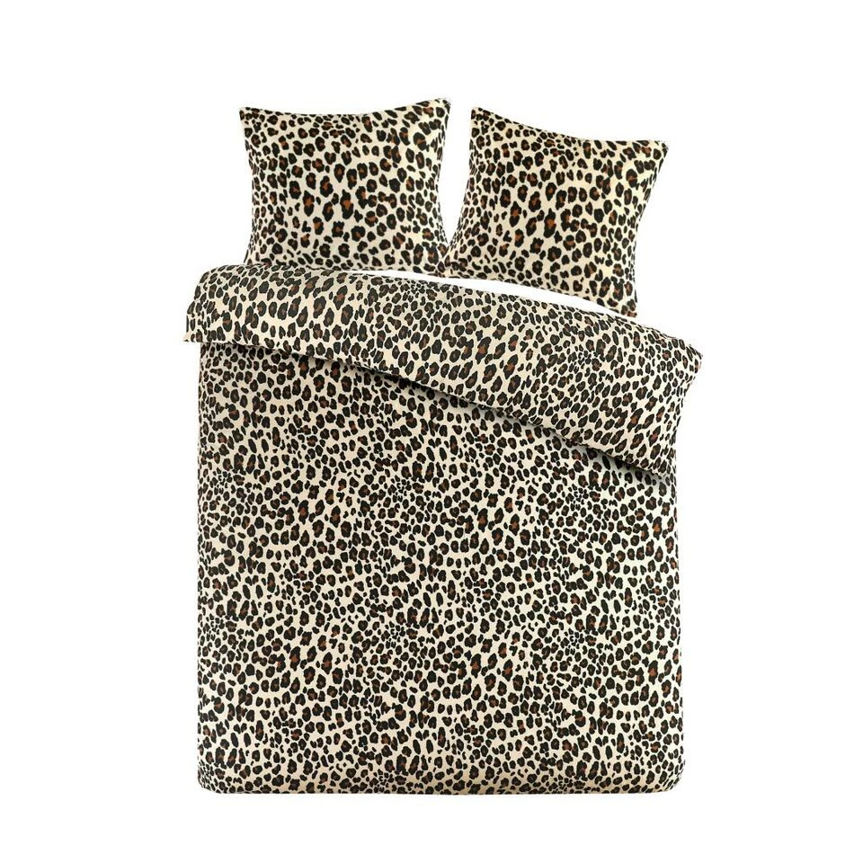 Day Dream Flanel Dekbedovertrek Panter - 240x200/220cm - Bruin 3 Day Dream Flanel Dekbedovertrek Panter - 240x200/220cm - Bruin