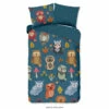 Good Morning Dekbedovertrek "Owls" - Petrol - (140x220 Cm) -NL Beddengoed Verkoop 2024 1000068619