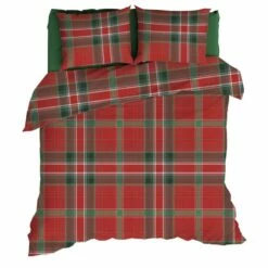 Romanette Flanellen Dekbedovertrek Colpasso Rood-2-persoons (200 X 200/220 Cm)