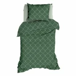 Romanette Flanellen Dekbedovertrek Murad Groen-2-persoons (200 X 200/220 Cm) -NL Beddengoed Verkoop 2024 1000071261 0101