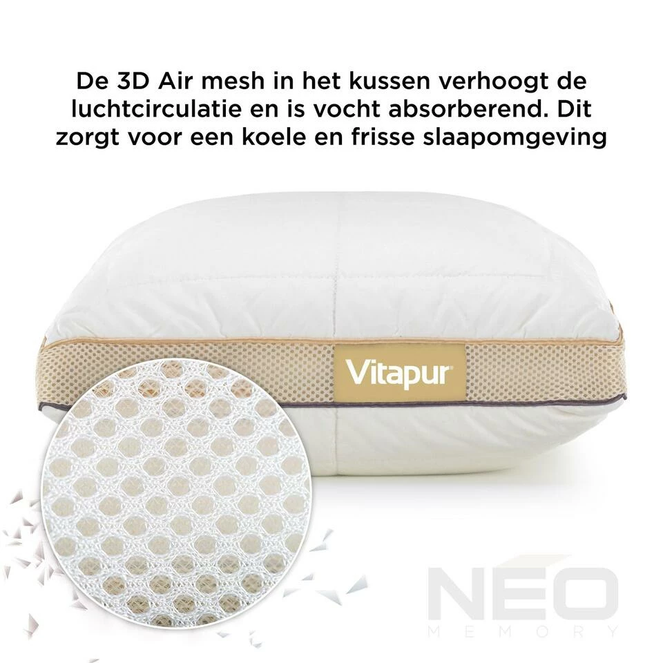 NEO Hybride Memory Foam Kinderkussen - 40x60 Cm 5 NEO Hybride Memory Foam Kinderkussen - 40x60 Cm - Afbeelding 3