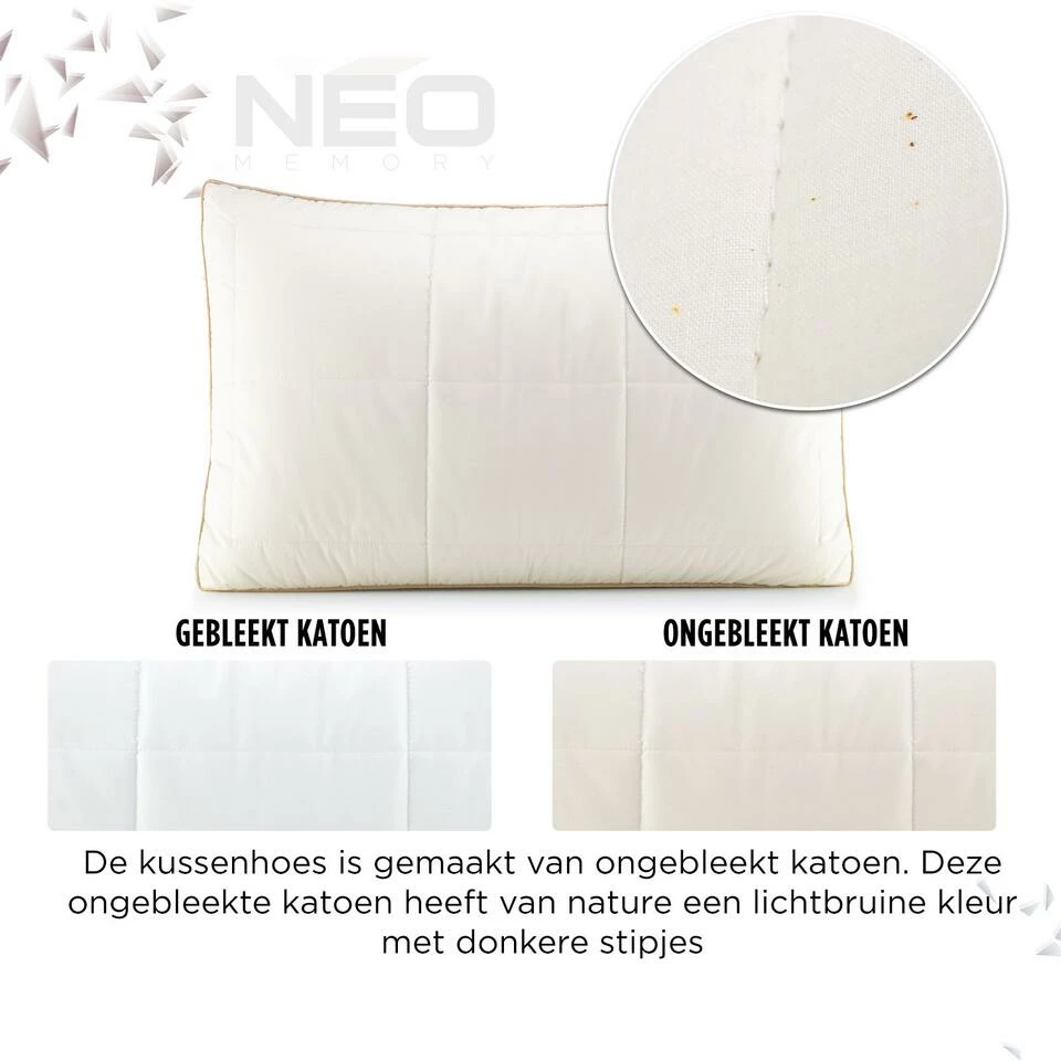 NEO Hybride Memory Foam Kinderkussen - 40x60 Cm 6 NEO Hybride Memory Foam Kinderkussen - 40x60 Cm - Afbeelding 4