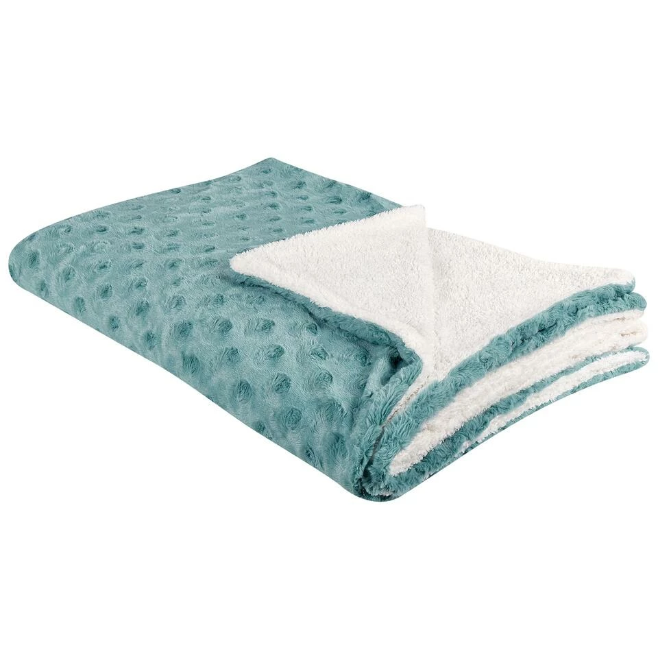 Beliani Sprei KANDILLI - Groen Polyester 3 Beliani Sprei KANDILLI - Groen Polyester