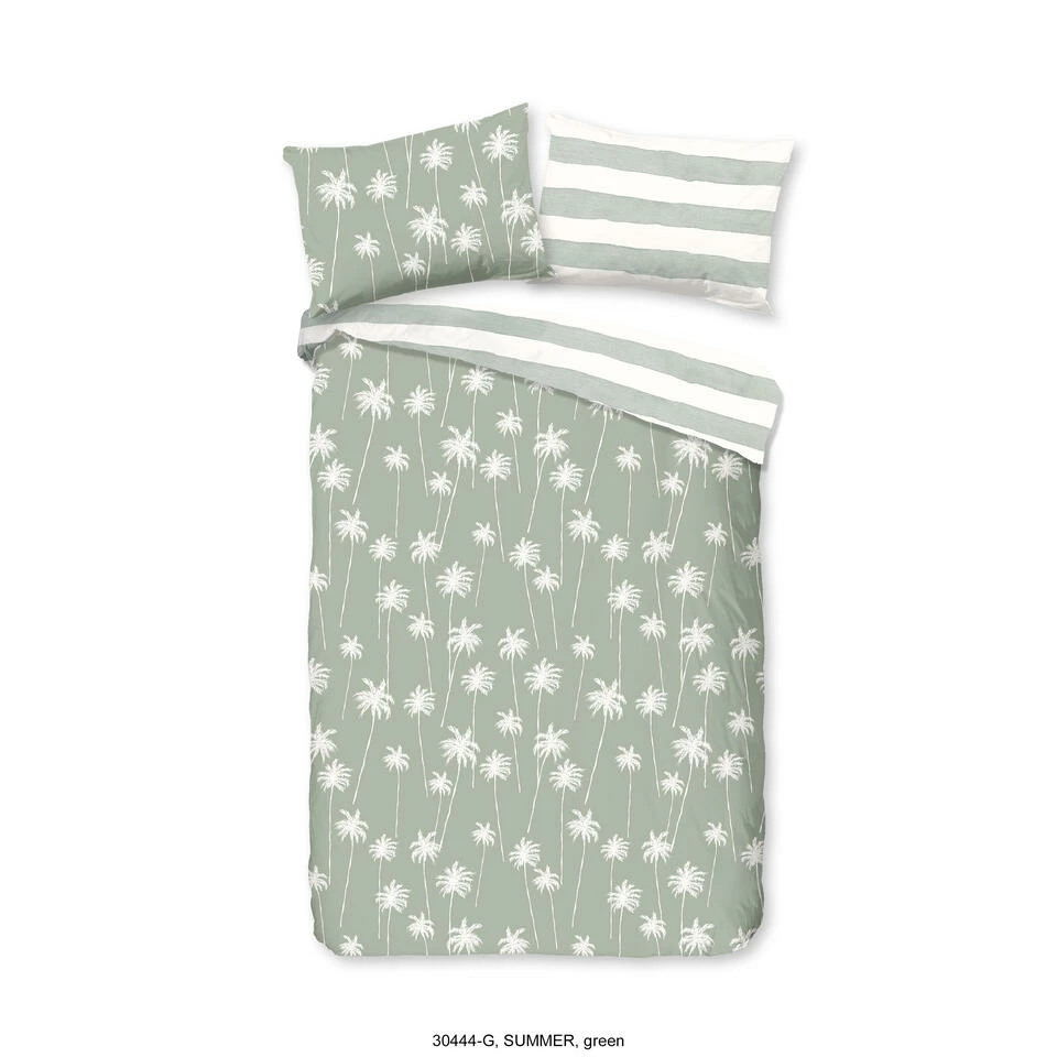 Good Morning Dekbedovertrek "Summer" - Groen - (120x150 Cm) 3 Good Morning Dekbedovertrek "Summer" - Groen - (120x150 Cm)