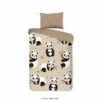 Good Morning Dekbedovertrek "Panda" - Zand - (120x150 Cm)