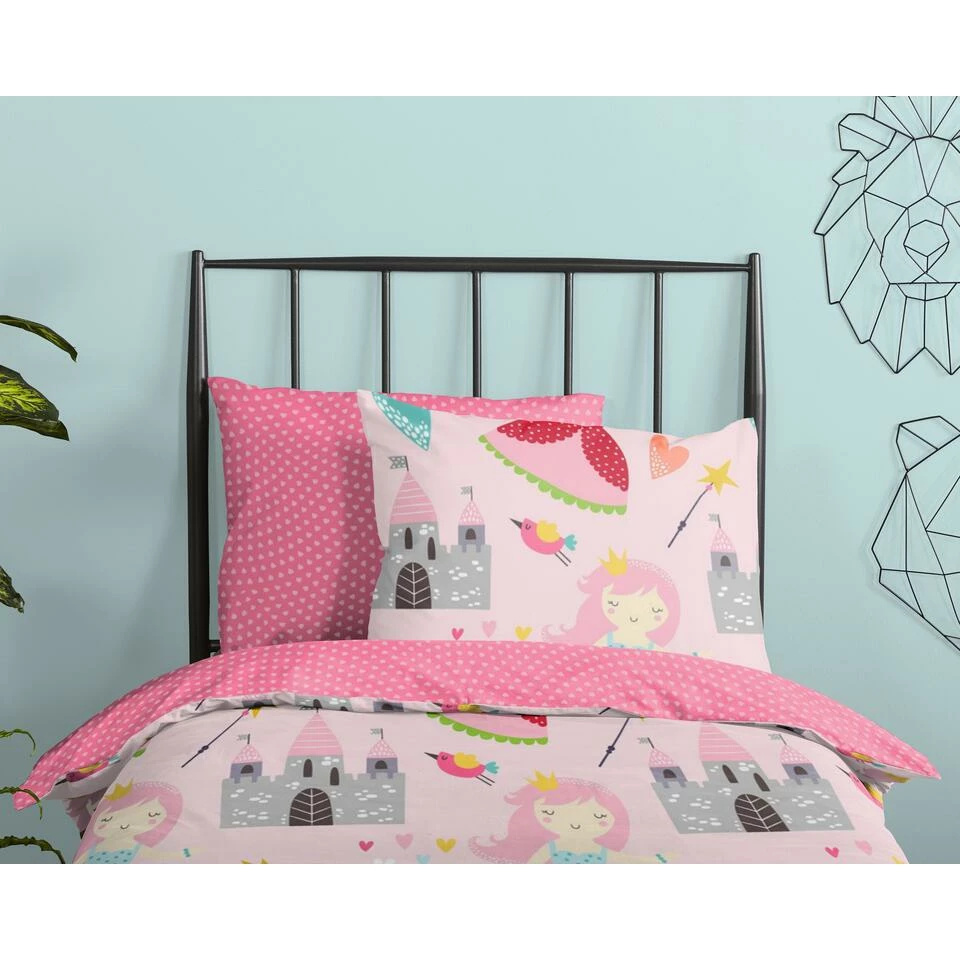 Good Morning Dekbedovertrek "Royalty" - Roze - (120x150 Cm) 4 Good Morning Dekbedovertrek "Royalty" - Roze - (120x150 Cm) - Afbeelding 2