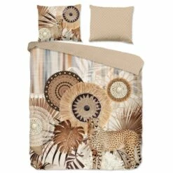 Nieuwe uitgaven 11 HIP Dekbedovertrek "Raeni" - Taupe - (200x220 Cm)