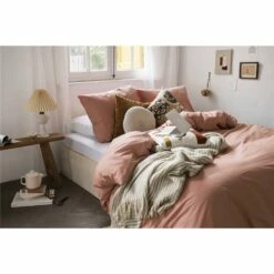 Dindi Home - Dekbedovertrek Plain Beauty - 260x220 Cm - Terra -NL Beddengoed Verkoop 2024 1000098635 0103