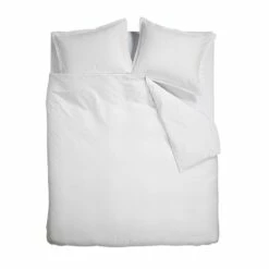 Ambiante Dekbedovertrek Bamboo Uni White-Lits-jumeaux (240 X 200/220 Cm)