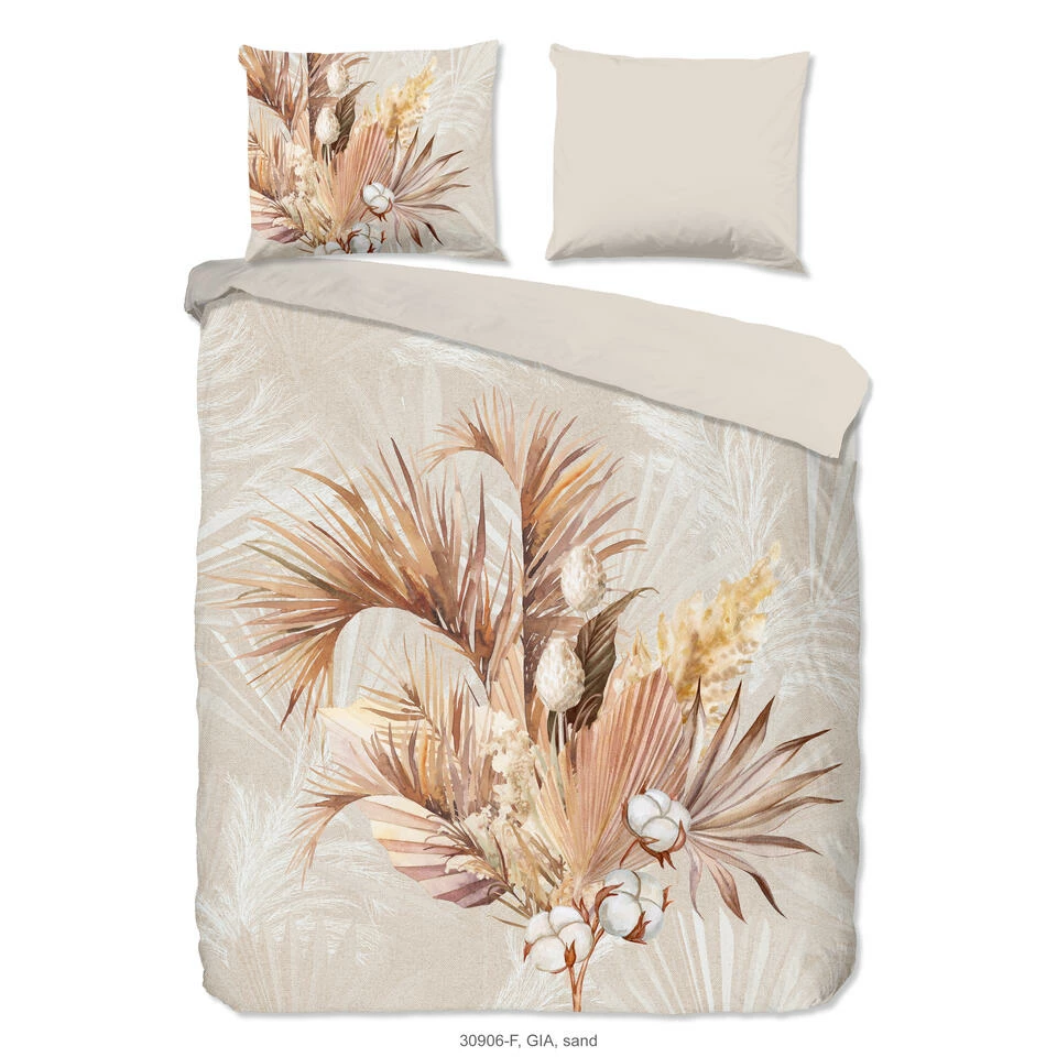 Good Morning Dekbedovertrek "Gia" - Zand - (200x220 Cm) 3 Good Morning Dekbedovertrek "Gia" - Zand - (200x220 Cm)