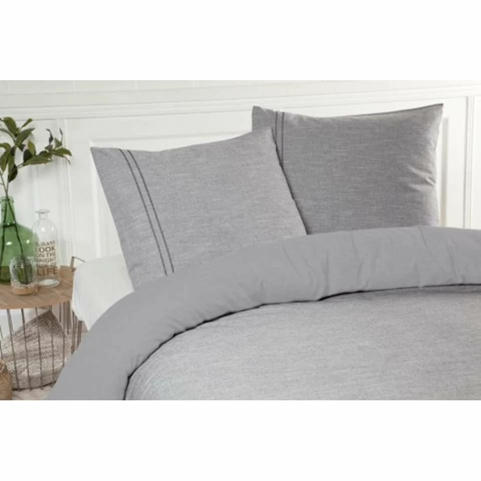 Papillon Deluxe Milford Dekbedovertrek - 140x200/220 Cm - Grijs 5 Papillon Deluxe Milford Dekbedovertrek - 140x200/220 Cm - Grijs - Afbeelding 3