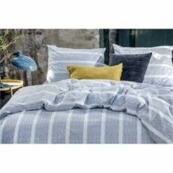 Walra - Dekbedovertrek Stripe Along - 240x220 Cm - Blauw -NL Beddengoed Verkoop 2024 1174274377 0102