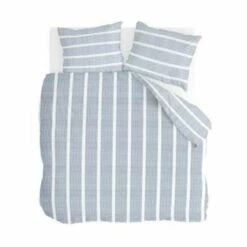 Walra - Dekbedovertrek Stripe Along - 240x220 Cm - Blauw