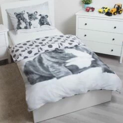 Animal Pictures Bulldog - Dekbedovertrek - Eenpersoons - 140 X 200 Cm - Multi -NL Beddengoed Verkoop 2024 1231218498 0102