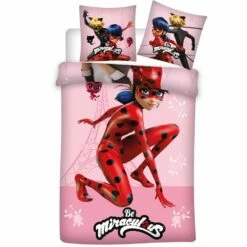 Miraculous Dekbedovertrek Duo - Eenpersoons - 140 X 200 Cm - Roze -NL Beddengoed Verkoop 2024 1286592448 0101