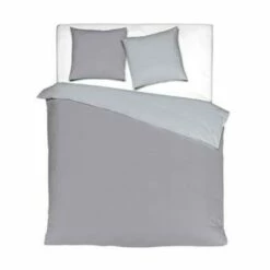 Mistral Home Dekbedovertrek 100% Gewassen Katoen Grijs 260x240 Cm