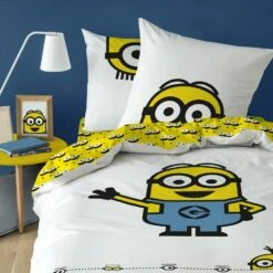 Minions Dekbedovertrek Eyes - Eenpersoons - 140 X 200 Cm - Katoen -NL Beddengoed Verkoop 2024 1694993150 0102