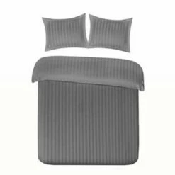 Papillon Dekbedovertrek Satijn Streep - 140x200/220 Cm - Grijs -NL Beddengoed Verkoop 2024 1717213383 0101