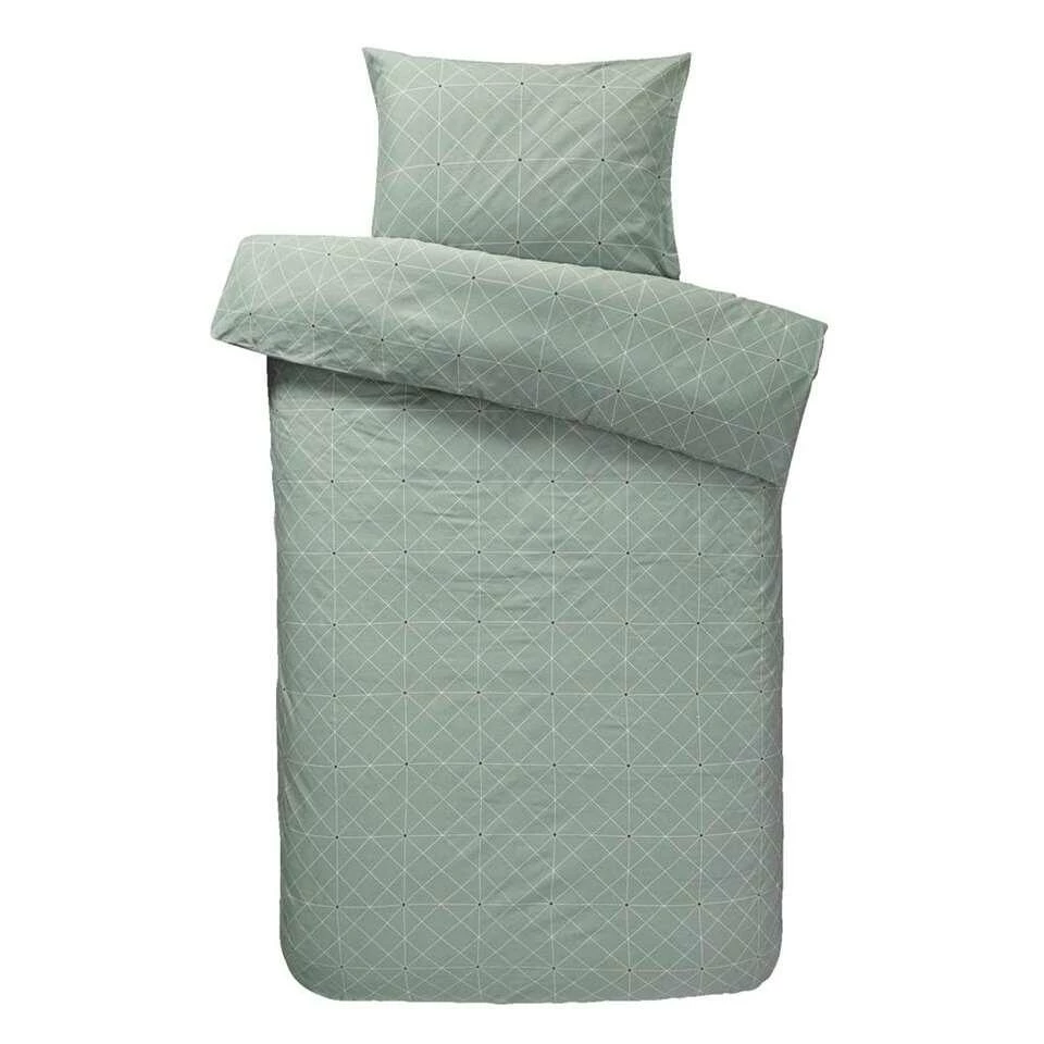 Comfort Dekbedovertrek Valencia - Groen - 140x200/220 Cm 3 Comfort Dekbedovertrek Valencia - Groen - 140x200/220 Cm