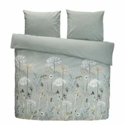 Ariadne At Home Dekbedovertrek Wind - Groen - 200x200/220 Cm