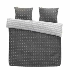Walra Dekbedovertrek More Dashes - Antraciet - 240x200/220 Cm
