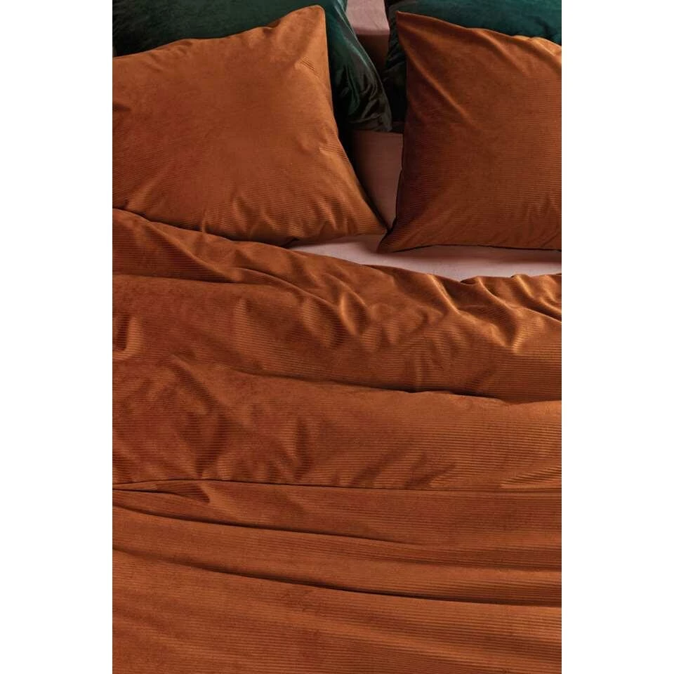 At Home By Beddinghouse Dekbedovertrek Cosy Corduroy - Terra - 140x200/220 Cm 4 At Home By Beddinghouse Dekbedovertrek Cosy Corduroy - Terra - 140x200/220 Cm - Afbeelding 2