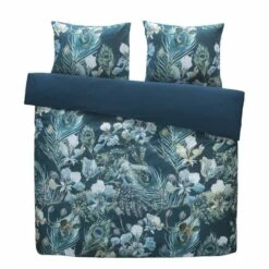 Royal Dekbedovertrek Amari Botanisch - Blauw - 240x200/220 Cm