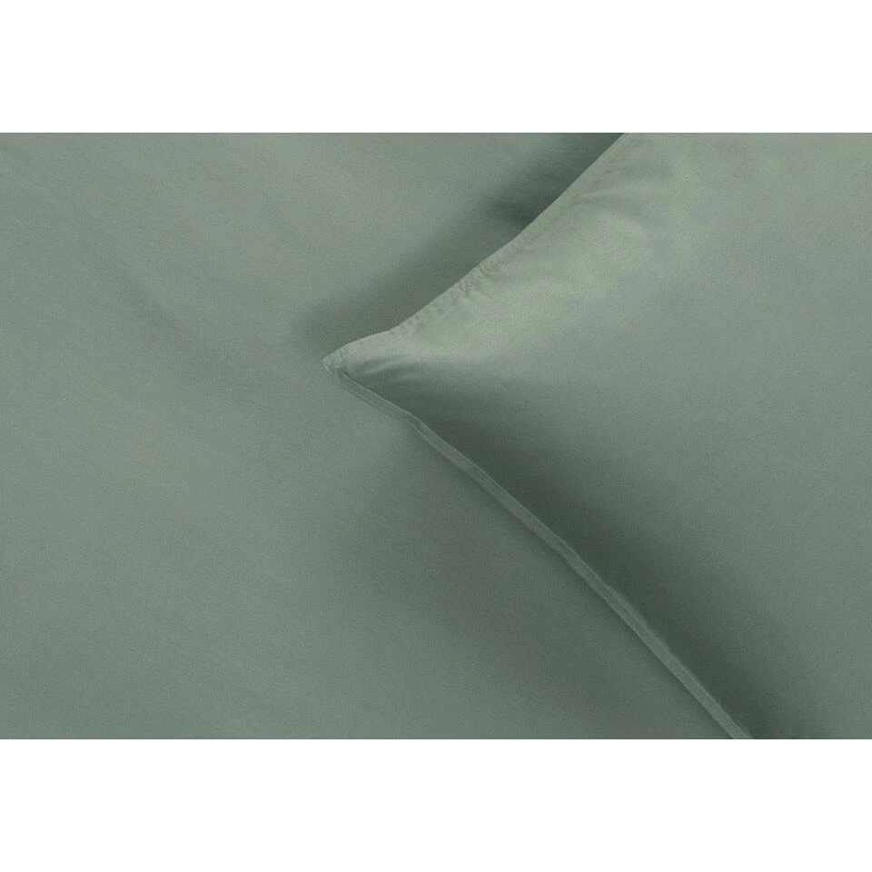 Comfort Dekbedovertrek Jorrit Effen - Groen - 140x200/220 Cm 4 Comfort Dekbedovertrek Jorrit Effen - Groen - 140x200/220 Cm - Afbeelding 2